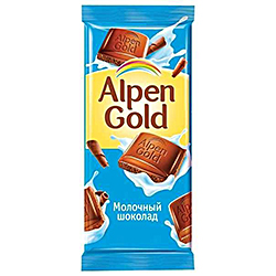 Шоколад молочный Альпен Голд, 90 гр