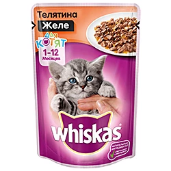 Корм Вискас для котят Желе Телятина 85 г