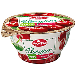 Йогурт с вишней 3,5% 140 гр Вкуснотеево