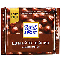 Шоколад Риттер Спорт молочный лесной орех 100 г