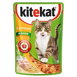 Корм Kitekat для кошек Курица Соус пауч 85 г