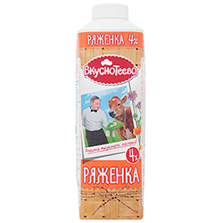 Ряженка Вкуснотеево 4% 900 г