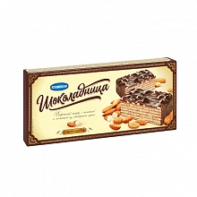 Торт Шоколадница вафельный с миндалем 230 г