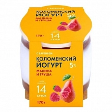 Йогурт Коломенский Малина-груша с мдж 5% 170 г