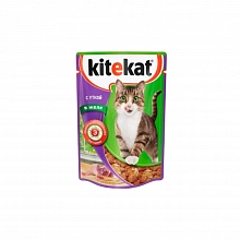 Корм влажный Китекат для кошек кошек Домашняя утка в желе 85 г