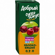 Сок Добрый Вишня-яблоко 200 мл
