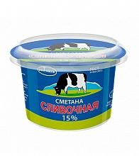 Сметана Экомилк сливочная 15% 200 г
