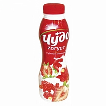 Йогурт питьевой Чудо клубника-земляника 2.4%, 270 г