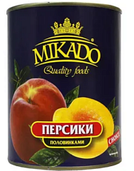 Персики Микадо половинки в сиропе 410 г