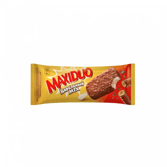 Мороженое Maxiduo сливочное вафельный микс БЗМЖ 63 г