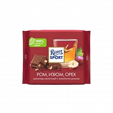 Шоколад Риттер Спорт молочный ром орех изюм 100 г