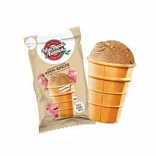 Мороженое Чистая Линия пломбир Крем-брюле в вафельном стаканчике 80 г