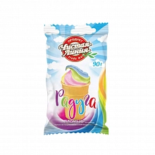 Мороженое Чистая Линия Пломбир Радуга в вафельном стаканчике 90 г