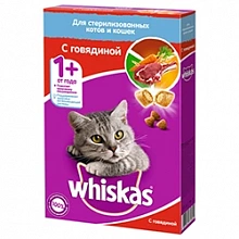 Корм сухой Вискас для кошек Говядина подушки 350 г