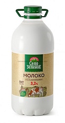 Молоко Село Зеленое пастеризованное 3.2% 2 л