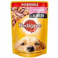 Корм влажный Педигри для собак Ягненок в желе 100 г