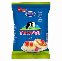 Творог Экомилк 5% ФлоуПак 180 г