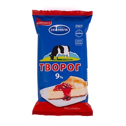 Творог Экомилк 9% ФлоуПак 180 г