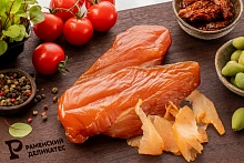 Карпаччо из мяса курицы сырокопченое