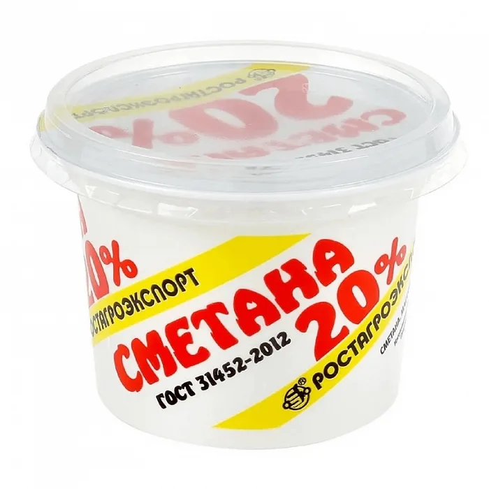Сметана РОСТАГРОЭКСПОРТ 20% 180 г