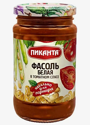Фасоль Пиканта белая в томатном соусе 390 г