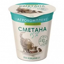 Сметана Агрокомплекс 15% 300 г