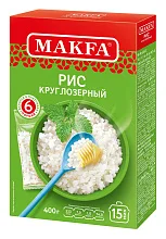 Крупа Макфа рис круглозерный 6 пакетов 400 г