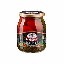 Ассорти Скатерть Самобранка Огурцы-помидоры классические 720 мл