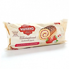 Рулет Яшкино Клубничный со сливками 200 г