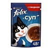 Корм Felix Суп для взрослых кошек с говядиной влажный 48 г