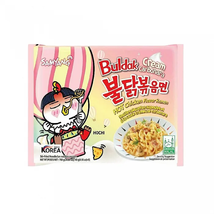Лапша Samyang Buldak Cream Carbonara со вкусом крем-карбонары 140 г
