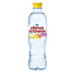 Вода Святой Источник питьевая негазированная со вкусом лимона 500 мл