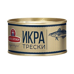 Икра трески Санта Бремор белая деликатесная Люкс 130 г