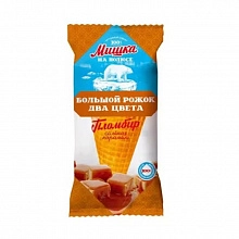 Мороженое Мишка на полюсе Рожок пломбир с соленой карамелью 130 г