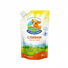Сливки Коровка из Кореновки сгущенные с сахаром 19% 270 г