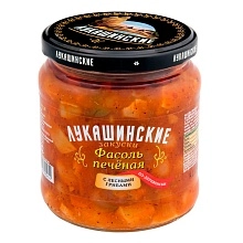 Фасоль Лукашинские закуски печеная По-деревенски с лесными грибами 450 г