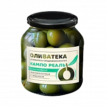 Оливки Оливатека Кампо Реаль изумрудные пряные в рассоле с маслом 340 г