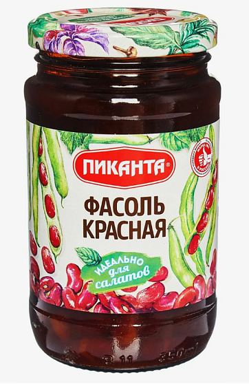 Фасоль Пиканта красная натуральная 360 г