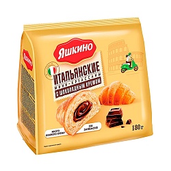 Круассаны-мини Яшкино с шоколадным кремом 180 г