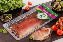 Окорок свиной сырокопченый нарезка 100 г