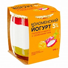 Йогурт Коломенский Питайя-манго-чиа с мдж 5% 170 г
