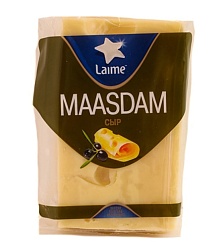 Сыр Маасдам 45% фас 270гр Лайме БЗМЖ