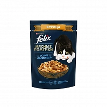 Корм влажный Феликс для кошек Мясные ломтики курица 75 г