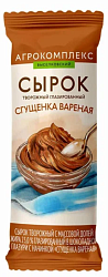 Сырок Агрокомплекс творожный глазированный Варёная сгущёнка в кондитерской глазури 26% 40 г