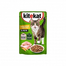 Корм влажный Китикат для кошек курица в желе 85 г