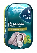 Сельдь Русское Море атлантическая Исландка филе-кусочки в белом вине 115 г