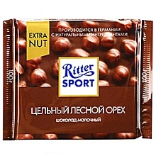 Шоколад Риттер Спорт молочный лесной орех 100 г