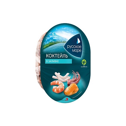 Коктейль Русское море из морепродуктов в заливке Классик 180 г