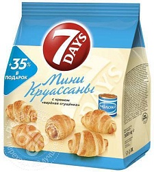 Круассаны мини с кремом вар. сгущенка 7 Дэйс, 300 гр
