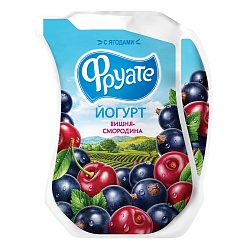 Йогурт питьевой Фруате Вишня-чёрная смородина 1.5% 950 г